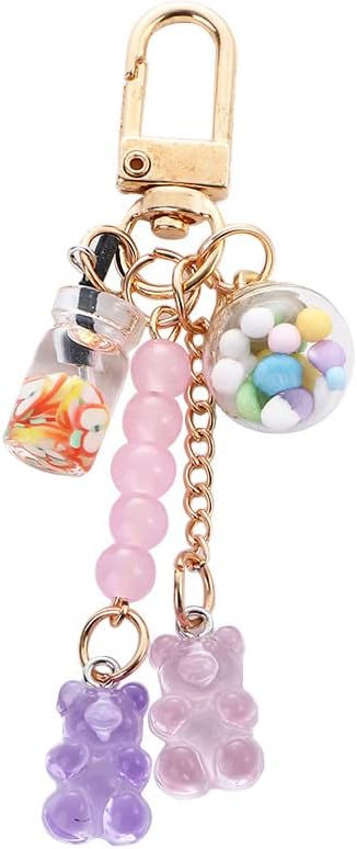 WEISHA Key Chains 1PC Cute Bear Key Chain Acrylic Gummy Bear Keychains Candy Color Bear Girls Jewelry Keyring Bag Pendant(purple) at Amazon Women’s Clothing store Bling Phone Cases Diy, Resin Gummy Bear, Bling Phone Cases, Animal Bear, Crochet Keychain Pattern, Car Accessories For Women, Best Friend Necklaces, Christmas Car, Key Bag