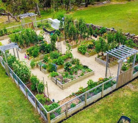 Fenced Vegetable Garden, Vegetable Garden Planning, Homestead Gardens, Seni Dan Kraf, Potager Garden, Veg Garden, Have Inspiration, Home Vegetable Garden, Vegetable Garden Design