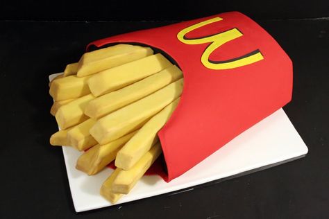 mcdonalds-fries-designer-theme-birthday-wedding-engagement-cakes-cupcakes-mumbai-19 Movie Theme Cake, Cake Minion, Mutant Ninja Turtles Cake, Ninja Turtles Cake, Turtles Cake, Minion Cakes, Hamburger Cake, Mcdonalds Fries, Burger Cake