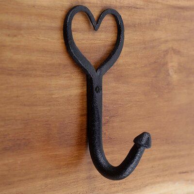 Hamptons Style Bedrooms, Wrought Iron Hooks, Victorian Hallway, Country Style Bedroom, Black Love Heart, Wall Mounted Hooks, Iron Hook, Robe Hooks, Iron Heart