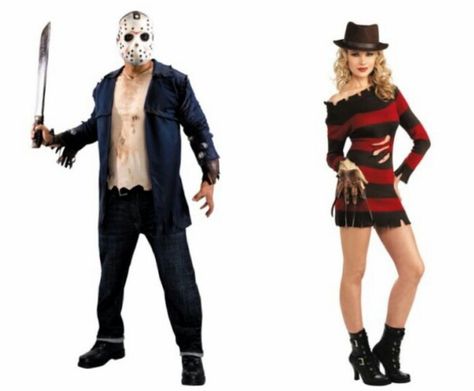 Freddy vs Jason Freddy And Jason Best Friend Costume, Freddy And Jason Couple Costume, Freddie Vs Jason, Freddy And Jason, Freddy Vs Jason Movie Poster, Freddy Vs Jason, Jason Voorhees, Freddy Krueger, Halloween