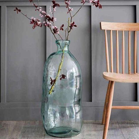 Recycled Clear Tall Bubble Glass Vase – Duck Barn Interiors Large Floor Vase Filler Ideas, Floor Vase Filler Ideas, Clear Floor Vase, Clear Vase Filler Ideas, Clear Vase Decor Ideas, Tall Floor Vase Ideas, Glass Vase Filler Ideas, Glass Vases Decor Ideas, Clear Vase Decor