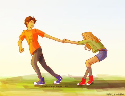 Percabeth Travis Stoll, Katie And Travis, Percy Jackson And Annabeth, Art Teen, Mythology Books, Percy And Annabeth, Percy Jackson Fan Art, Percy Jackson Memes, Percy Jackson Heroes Of Olympus