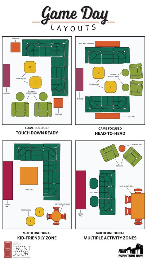 Living Room Patio Doors Layout, Nursery Layout, Living Room Plan, Patio Layout, Living Room Furniture Layout, Video Game Rooms, Casas The Sims 4, Interior Design Guide, Rowe Furniture