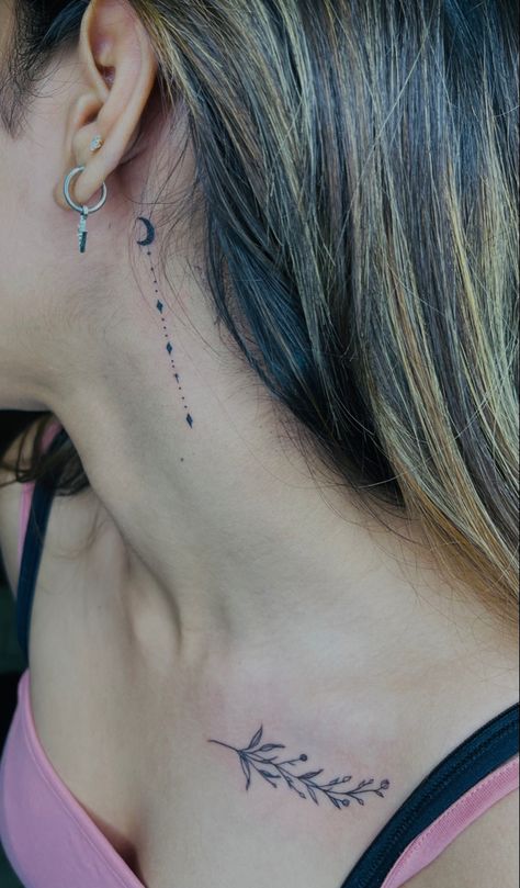 Fine Line Ear Tattoos For Women, Behind Ear Tats, Behind Ear Tattoos, Ear Tattoos, Tattoo Stencils, Tiny Tattoos, Ear Tattoo, Future Tattoos, Behind Ear Tattoo