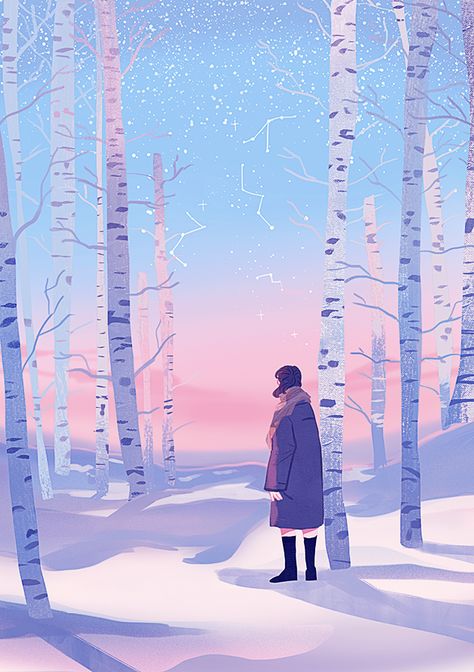 (19) #PortfolioDay - Twitter Search / Twitter Winter Illustration, Japon Illustration, Environment Concept Art, Christmas Illustration, Environmental Art, Anime Scenery, Cute Illustration, Animation Art, The Snow