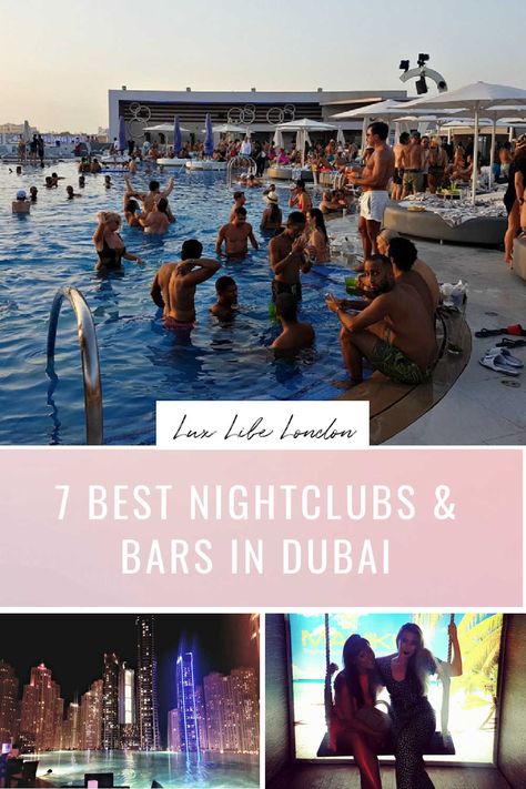 PIN FOR LATER: Find out the 7 top nightclubs and bars in Dubai, UAE. Dubai Nightclub, Clubs Nightclub, Nightclub Bar, Bars And Clubs, Big Party, Party City, Night Club, Dubai, Adventure Travel