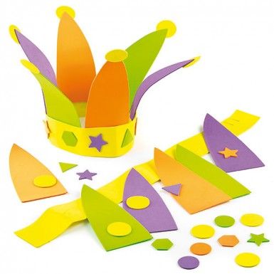 Jester Hat Foam Kits Jester Hats Craft, Masopust Tvoreni, Kids Crafts To Sell, Kids Craft Kits, Mardi Gras Crafts, Clown Hat, Jester Hat, Paper Crowns, Hand Crafts For Kids