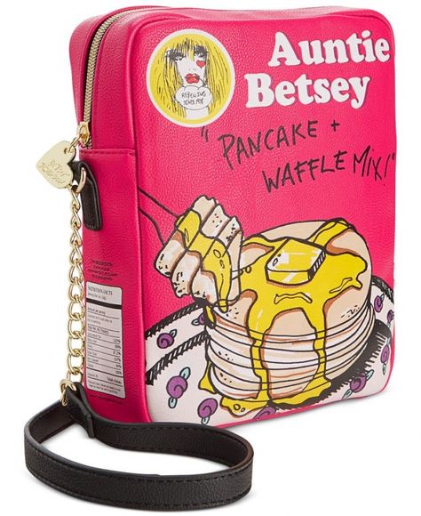 Novelty Purses, Betsey Johnson Purses, Unique Handbags, Betsey Johnson Handbags, Waffle Mix, Pancake Mix, Unique Purses, Novelty Bags, Pink Handbags