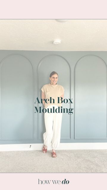 Arched Wall Trim, Arched Picture Frame Molding, Arch Molding Wall, Arched Wall Moulding, Arched Wall Paneling, Wall Arch Design, Wall Arches, Box Moulding, Office Redo