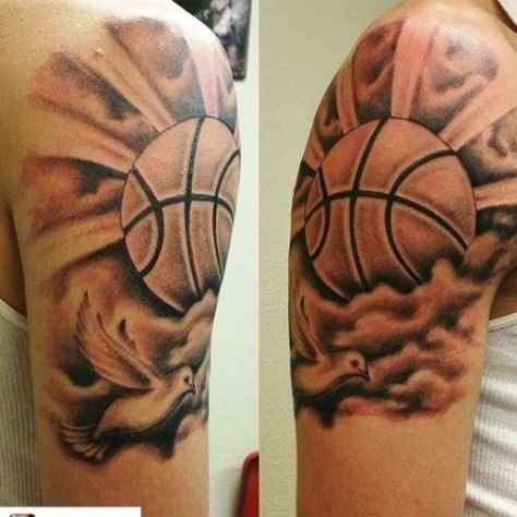 Tattoos On Shoulder, Basketball Tattoos, Sport Tattoos, Tattoo On Shoulder, Omerta Tattoo, Tattoo Inspiration Men, Cool Chest Tattoos, Cross Tattoo Designs, Back Of Shoulder Tattoo