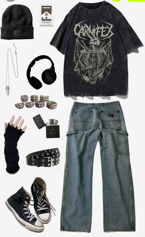 Y2k And Grunge Outfits, Emo Y2k Grunge Outfits, Emo Summer Fits, Jumino Core Clothes, Gurenge Outfits, Cute Emo Clothes, Outfits Ideas Emo, Punk Emo Outfits, Grunge Core Outfits