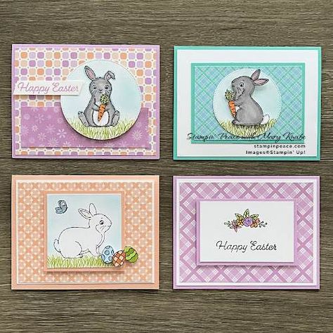 Make 10 Cards in a Snap - One Sheet Wonder Stampin Up Easter Bunny, Stampin Up Easter Cards, Easter Bunny Cards, Stampin Up Easter, Easter Cards Handmade, Card Making Templates, Easter Printables, Spring Cards, Easter Card