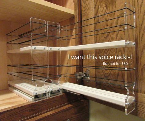 Kitchen Design Program, Pull Out Spice Rack, Cabinet Spice Rack, Kitchen Ikea, Kitchen Spice Racks, Spice Cabinet, Spice Storage, Diy Kitchen Storage, Kitchen Spices