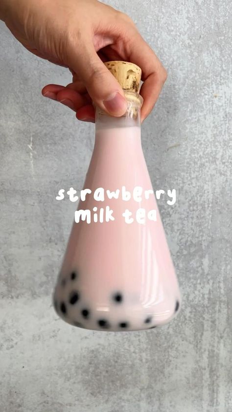 strawberry milk tea recipe 🧋 in 2022 | Milk tea recipes, Bubble tea recipe, Tea recipes Strawberry Milk Tea Recipe, Strawberry Milk Tea, Milk Tea Recipe, Boba Tea Recipe, Boba Recipe, Bubble Tea Recipe, Milk Tea Recipes, Tasty Baking, Tea Recipe