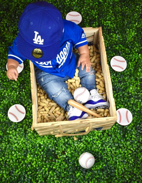 Baseball Theme 1st Birthday Photoshoot, Baby Baseball Photoshoot, Half Way To First Birthday Baseball, Halfway To One Photoshoot, Baseball Photoshoot, Half Birthday Baby, Baseball Theme Birthday, Theme Photoshoot, Baseball First Birthday