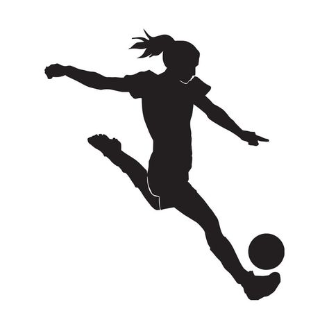 Sport Logo Design Ideas, Soccer Silhouette, Soccer Banquet, Soccer Theme Parties, Female Football Player, Soccer Theme, Sports Jersey Design, Girl Silhouette, Girls Soccer