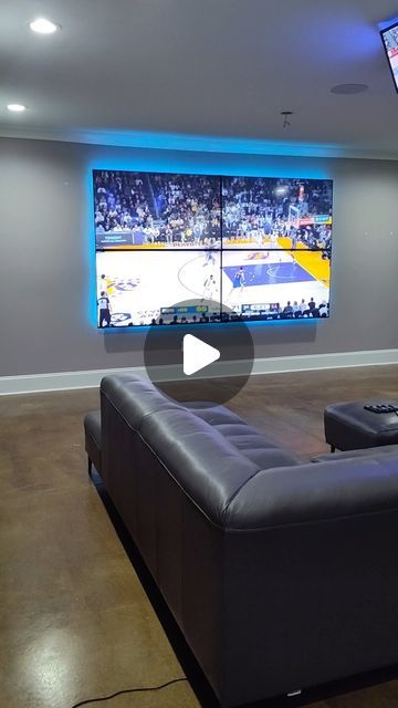 TheRightFitAV™️ on Instagram: "Take your Movie and Gaming Experience to the Next Level with a 2X2 Video Wall by The Right Fit!!

130in of Straight 🔥🔥🔥🔥

Add the Mini Jumbotron to set it off!!!

We're the professional Installers, the pro Athletes & everyone they know, come to!

5 Star Everything Time!! ⭐⭐⭐⭐⭐

@therightfitav @therightfitatl

Don't waste Dough, Call the Pros!!

Clean, Professional and Affordable!! Allow us to Upgrade your viewing experience with our professional TV wall mounting service! Our experienced technicians will ensure your TV is securely mounted to the wall, giving you more space and a sleeker look. Contact us today to schedule your appointment!" 

Let's get you Setup!!

Thank you Atlanta and Charlotte for making Us your Go to Audio Visual Installer 🔥🔥🔥🔥

Boo Multi Tv Wall Ideas, Movie Theater Room Ideas, Mini Jumbotron, Movie Theater Rooms, Set It Off, Speaker Systems, Pro Athletes, Backyard Lighting, Theatre Room