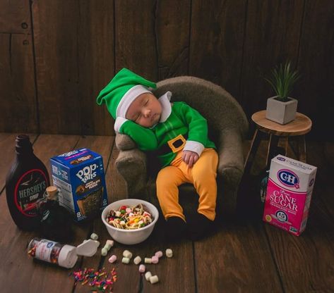 Elf Photography, Monthly Baby Pictures, Milestone Pictures, Newborn Baby Photoshoot, Newborn Christmas, Buddy The Elf, Christmas Photoshoot, Holiday Baby, Everything Baby