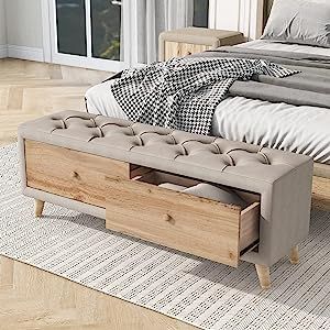 Wooden Bed With Storage, Wooden Storage Bench, Bench With Drawers, End Of Bed Bench, Upholstered Storage Bench, Bed Bench, Bedroom Bench, Storage Ottoman Bench, Upholstered Storage