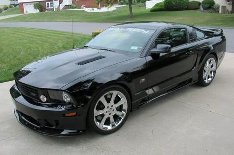 2006 Ford Mustang Saleen S281 Extreme Coupe (#74, black, supercharged 4.6L V8, 6-speed manual) Ford Mustang Saleen, Saleen Mustang, 2006 Ford Mustang, V8 Engine, Car Stuff, Manual Transmission, Alloy Wheel, Leather Interior, Ford Mustang