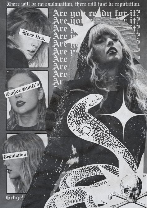 Folklore Graphic Design, Reputation Album Poster, There Will Just Be Reputation, Taylor Swift Eras Tour Fearless, There Will Be No Explanation, Reputation Poster, Eras Tour Fearless, Reputation Album, College Poster