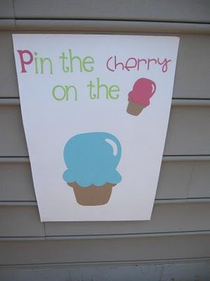 New spin on the pin game. Pin the cherry on the ice cream game. Great for a candy land party or ice cream party, Candy Land Theme Party Games, Candyland Themed Games, Candy Land Game Ideas, Candy Themed Party Games, Candy Land Party Games, Candy Theme Games, Candy Games For Kids, Candyland Diy, Ice Cream Party Games