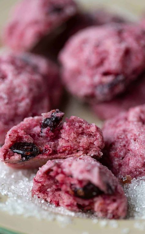 Sparkling Sugarplum Cranberry Cookies - Fresh Flavorful Sugarplum Cranberry Cookies, Cranberry Jelly Cookies, Sparkling Sugarplum Cranberry Cookies, Fresh Cranberry Baked Goods, Cranberry Spritz Cookies, Baked Cranberries With Powdered Sugar, Orange Cranberry Cookies Christmas, Best Cranberry Recipes, Cranberry Powdered Sugar