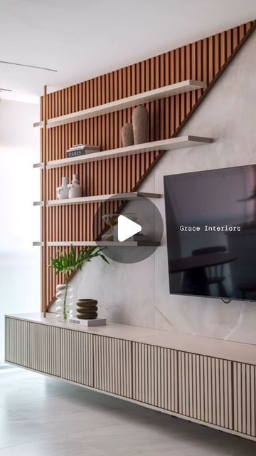 GRACE INTERIORS on Instagram: "Transformation Tv Unit Design 💫 Modern Elegance ✨  Contact Us For Interior Services & 3D visuals for Your Home & Office: 9818742079 Follow for more: @official_graceinteriors  YouTube: Grace Interiors . . #graceinteriors #grace #sj #interiordesign #interiordecor  #interiordesigners #interiors #realestatelife  #architecturedesign #instaviral  #interiorinspiration #realestateinvesting  #homedecoration #homedesign  #luxuryhomes #LuxuryLiving  #3d  #trending  #constructionlife #interiorstyling #interiordecorating  #contactus" Trending Tv Unit Designs, Tv Wall Ideas Storage, Tv Unit Design Modern For Bedroom, Tv Panels For Living Room, Tv Unit Living Room Modern, Elegant Tv Wall Design, Modern Tv Unit Design Living Rooms, New Tv Unit Design, Small Tv Unit Design Modern