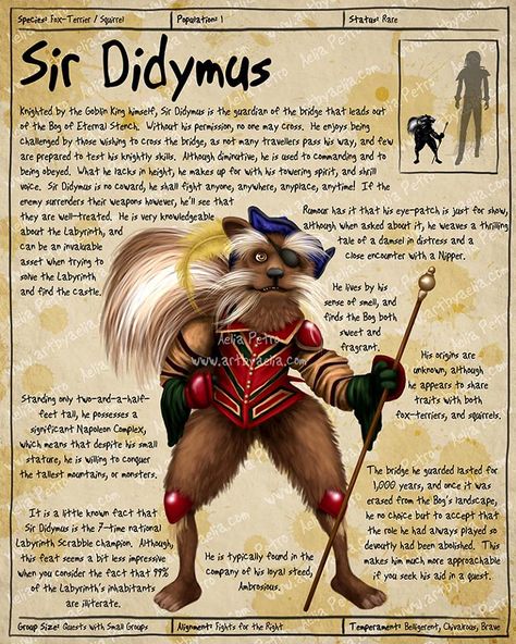 Sir Didymus, Jim Henson Labyrinth, David Bowie Labyrinth, Labyrinth Art, Bowie Labyrinth, Labyrinth 1986, Labyrinth Movie, Fraggle Rock, Goblin King