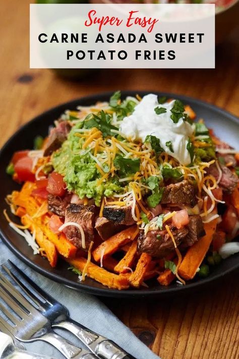 Carne Asada Fries Recipe, Easy Carne Asada, Carne Asada Fries, Healthy Mexican Recipes, Healthy Mexican, Lifestyle Change, Potato Fries, Healthy Comfort Food, Carne Asada