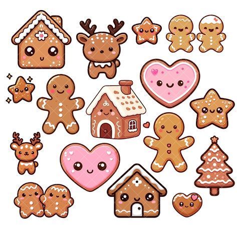 Cute Christmas Sticker Art Aesthetic Instagram Stickers, Instagram Stickers Aesthetic, Stickers For Snapchat Mood, Stickers Aesthetic Vintage, Cute Christmas Stickers, Stickers For Snapchat, Christmas Stickers Printable, Cookie Drawing, Stickers Bonitos