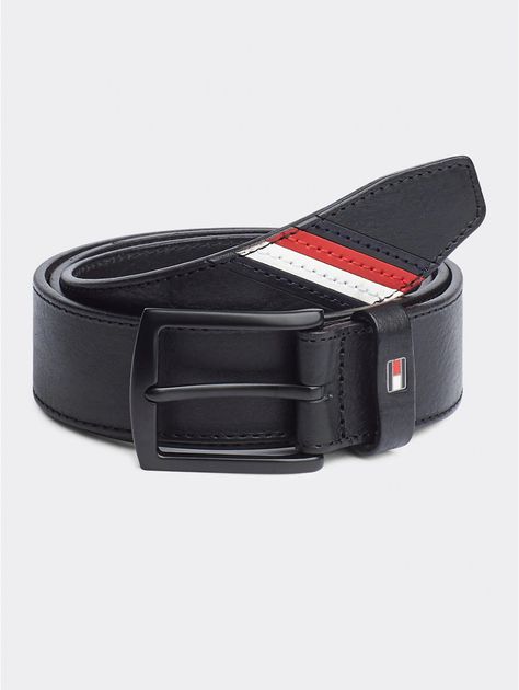 Men's Belts | Leather Belts | Tommy Hilfiger® UK Colour Highlights, Metal Flag, Men's Belts, Designer Belts, Leather Belts Men, Belt Shop, Belt Black, Tommy Hilfiger Man, Premium Brands