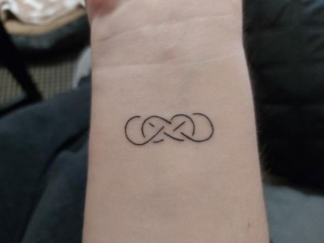 Double Infinity Tattoo Tv series revenge inspired! Revenge Tattoo Ideas, Double Infinity Tattoo, Revenge Tattoo, Double Infinity Tattoos, Tattoo 2023, Double Infinity, Therapy Quotes, Infinity Tattoo, I Tattoo