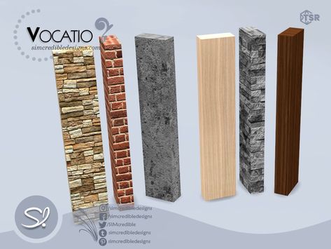 House Pillars, Decorative Pillars, Sims Baby, Sims 4 House Building, Sims 4 Cc Furniture, Sims Hair, Sims 4 Build, Sims Community, Sims 4 Houses