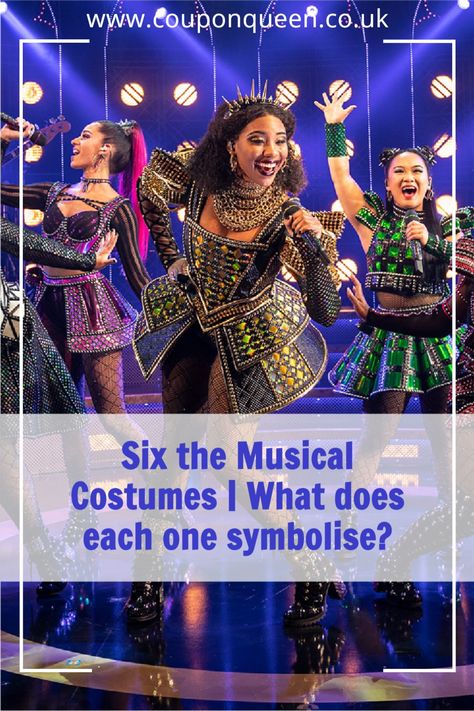 Six the Musical Costumes | What does each one symbolise? Six Broadway Costumes, What To Wear To See Six The Musical, Six The Musical Inspired Outfits Catherine Parr, Six The Musical Halloween Costume, Six Costumes Musical, Six The Musical Outfits, Six Musical Inspired Outfits, Anne Of Cleves Six The Musical, Anna Of Cleves Six The Musical