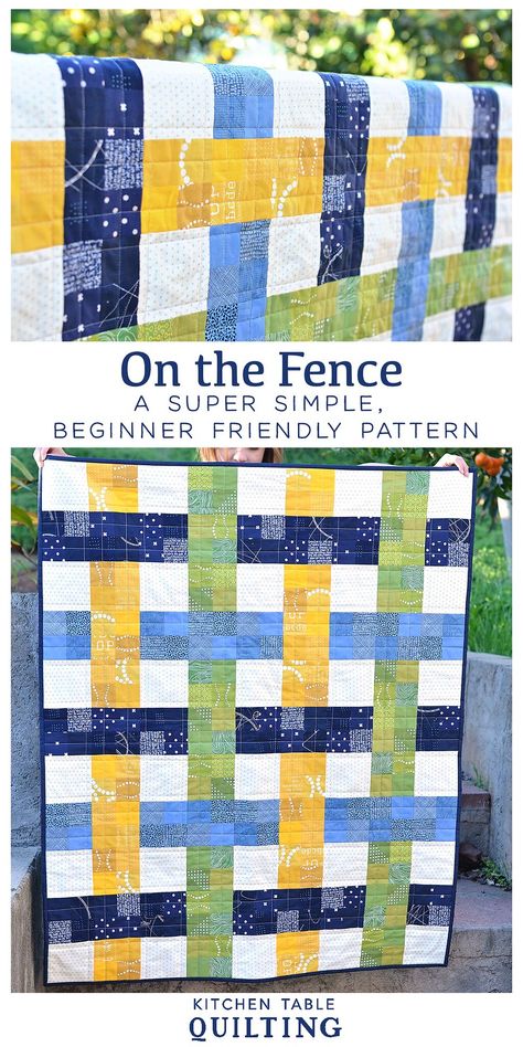 Woven Baby Quilt – Kitchen Table Quilting Colchas Quilting, Kids Quilts, Quilt Modernen, Childrens Quilts, Baby Quilt Patterns, Baby Boy Quilts, Beginner Quilt Patterns, Easy Quilt Patterns, Quilt Festival