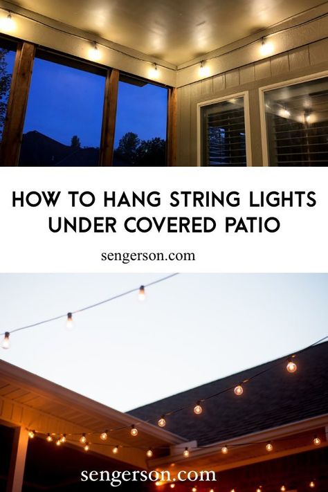 Back Porch String Lights, Hanging Edison Lights, Porch String Lights, Deck String Lights, Lanai Lighting, Backyard Fire Pits, Patio Step, Hanging Patio Lights, Diy Patio Cover