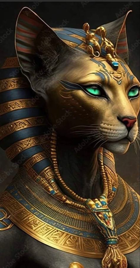 Bastet Tattoo, Egyptian Cat Tattoos, Bastet Goddess, Egyptian Goddess Art, Egyptian Cat Goddess, Starověký Egypt, Egypt Concept Art, Egyptian Cats, Ancient Egyptian Goddess