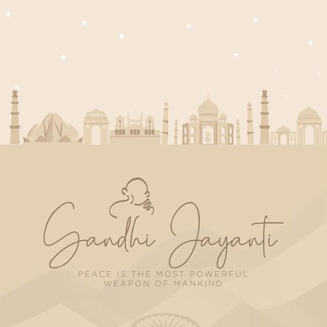 2 October Gandhi Jayanti Poster, Gandhi Background, Buddhism Wallpaper, Happy Gandhi Jayanti, India Design, Banner Template Design, Indian Festivals, Cartoon Illustration, Buddhism