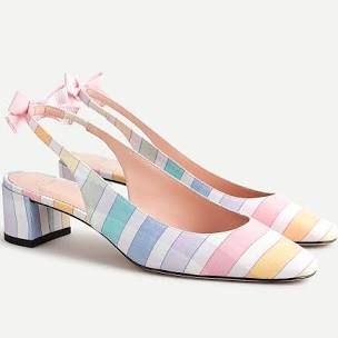 52 of Our Favorite Shoes From the Fall 2017 Runways | Fashionista Rainbow Gingham, Shoe Refashion, Sling Back Pumps, Pink Booties, Glitter Boots, Outfit Collage, Almond Shaped, Girly Shoes, Pink Rainbow