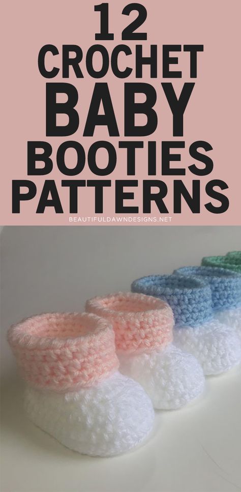 Free Crochet Patterns For Easy Baby Booties, Crochet Baby Booties Easy Free Pattern, Easy Baby Booties Crochet Pattern Free, Easy Crochet Booties, Crochet Baby Booties Patterns Free Easy, Free Baby Booties Crochet Pattern, Easy Baby Booties Crochet, How To Crochet Baby Booties, Free Crochet Baby Booties Pattern