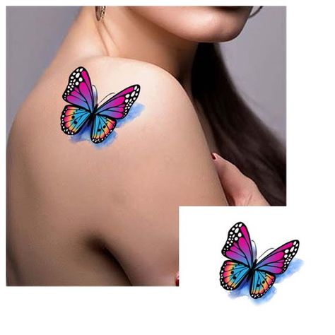 Butterfly tattoo | Tattoo contest | 99designs Butterfly Tattoo On Hand For Women, Mariposas Tattoo, Infinity Butterfly, Grandma Tattoo, Purple Butterfly Tattoo, Colour Tattoos, Colorful Butterfly Tattoo, Butterflies Tattoo, 3d Butterfly Tattoo