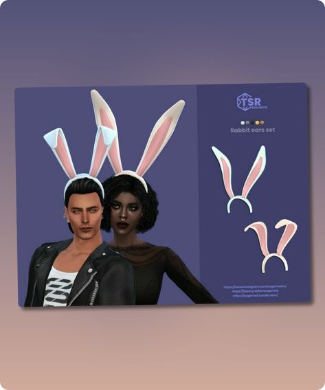 Sims 4 Accessory CC: Rabbit Ears SET Sims 4 Rabbit Ears, Rabbit Ears Headband, Female Sims, Halloween 5, Halloween Socks, Model Nails, Costume Parties, Sims 4 Collections, Best Sims