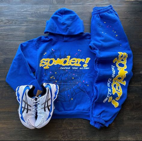 Sp5der Hoodie Outfit, Black Teens Fashion, Men Streetwear Outfits, Hypebeast Outfit, Pikachu Hoodie, Tough Clothes, Mens Streetwear Outfits, Summer Swag Outfits, Drippy Fits