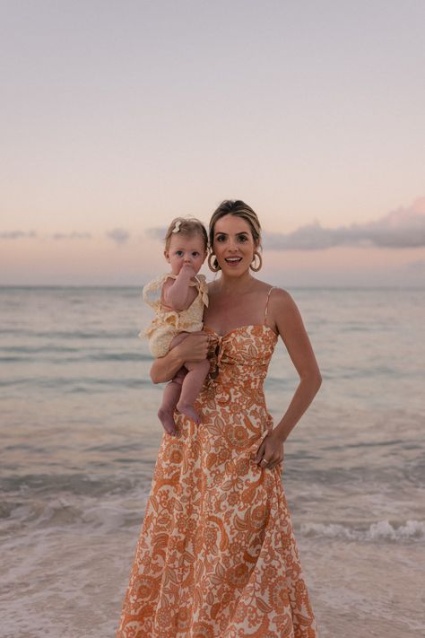 Retro Mommy And Me Photoshoot, Orange Dress Outfits, Gal Meets Glam Collection, Orange Mini Dress, Julia Berolzheimer, Moms Goals, White Swimwear, Easter Photos, Closet Update