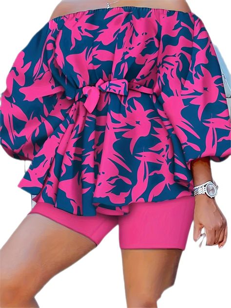 PRICES MAY VARY. 95% Polyester, 5% Spandex Imported Pull On closure Machine Wash tgojswa 2 Piece Summer Maxi Outfits for Women by YMTmaoyi 2 Piece Summer Outfits for Women Summer Boho Floral Print Plus Size Off Shoulder Romper Top Shorts Set Features: 2 piece plus size shorts set for women, floral printing, 3/4 puff sleeve, off shoulder tube top, relaxed fit, shirt tops and bodycon shorts, high waisted design, elastic waistband, summer casual two piece sets, biker short sets. Occasion: Summer be Cheap Two-piece Women's Bottoms, Short And Top Set Two Pieces, Two Piece Outfits Shorts, Two Piece Shorts Set, 2piece Outfits, Outfits Mit Shorts, Two Piece Short Set, Vacay Outfits, Seluar Pendek