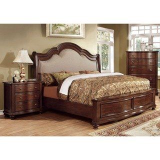 Leather Sleigh Bed, Upholstered Sleigh Bed, Brown Bed, Upholstered Panel Bed, King Bedroom Sets, California King Bedding, Sleigh Beds, King Bedroom, Upholstered Panels