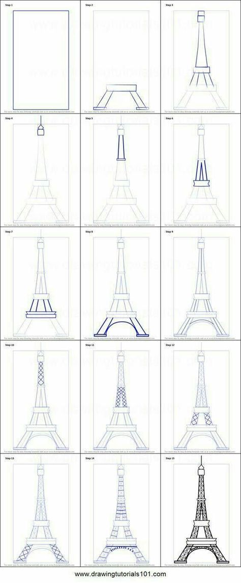 Ifel Tower Drawings, How To Draw Eifell Tower, Eiffel Tower Drawing Step By Step, How To Draw Paris, How To Draw Eiffel Tower Step By Step, How To Draw Eiffel Tower, How To Draw A Building Step By Step, Eifell Tower Draw, Paris Art Drawings