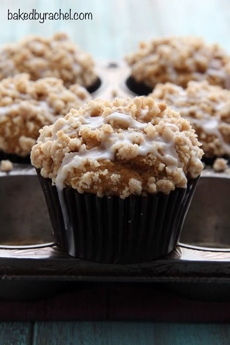 Pumpkin Streusel Muffins | Baked by Rachel Pumpkin Streusel, Pumpkin Streusel Muffins, Sweat Treats, Pumpkin Muffin Recipes, Streusel Muffins, Muffin Streusel, Everything Pumpkin, Pumpkin Everything, Crumpets